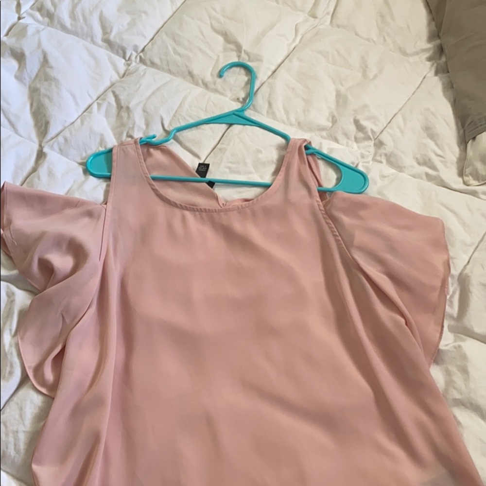 Pink off shoulder tank